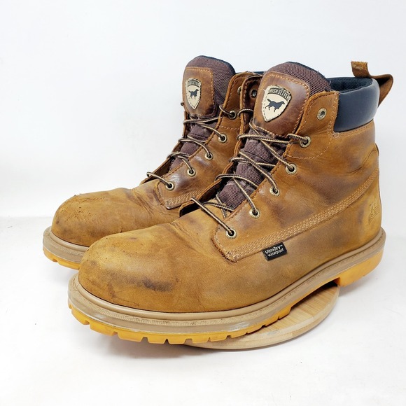 Red Wing Irish Setter Boots‎ Mens 13 E2 WIDE Hopkins Leather Safety Toe WP Work main image 14
